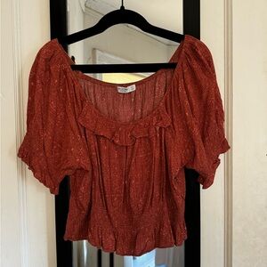 Burnt sienna crop top super stretchy